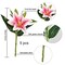 11pcs Artificial Flowers Red Fake Roses and Pink Tiger Lily Fake Valentines Flowers Bouquet for Wedding Bouquet Silk Floral Arrangement Home Table Decor Party Valentine's Day Gift (No Vase)